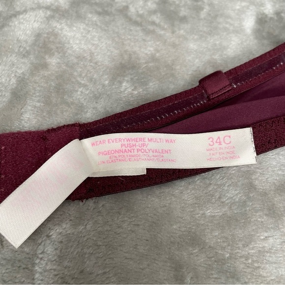 PINK Victoria's Secret Wear Everywhere Multi Way Push-Up Strapless Bra Size 34C - Picture 6 of 6